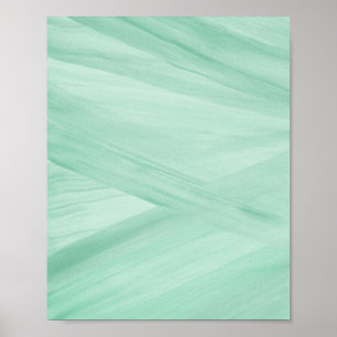 Sage Green Abstract Lines Brushstroke Art Poster
