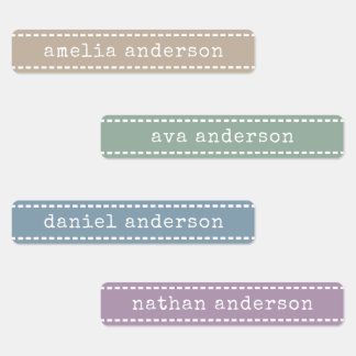Sage Green and Ash Lavender Ribbon Stitches Kids