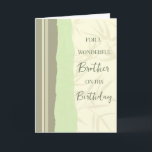 Sage Green and Beige Brother Birthday Card<br><div class="desc">Birthday card for brother with modern and simple sage green and beige design and thoughtful verse.</div>