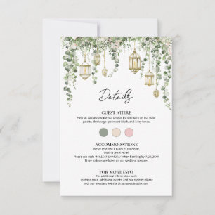 Sage Green and Blush Eucalyptus Lantern Details