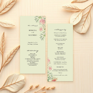 Sage Green And Blush Watercolor Roses Program