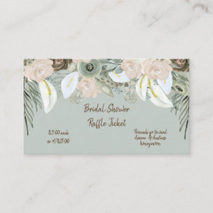 Sage Green and Cream Watercolor Roses Enclosure Ca Card