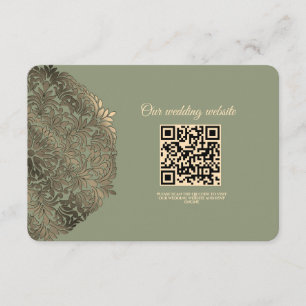 Sage Green and Gold Wedding Elegant Luxury Enclosure Card