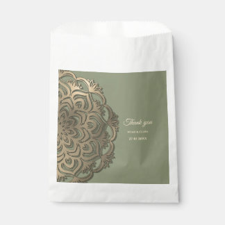 Sage Green and Gold Wedding with Elegant Luxury Favour Bag