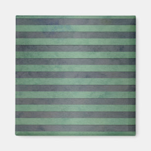 Sage Green and Heather Grey Stripes Pattern Magnet