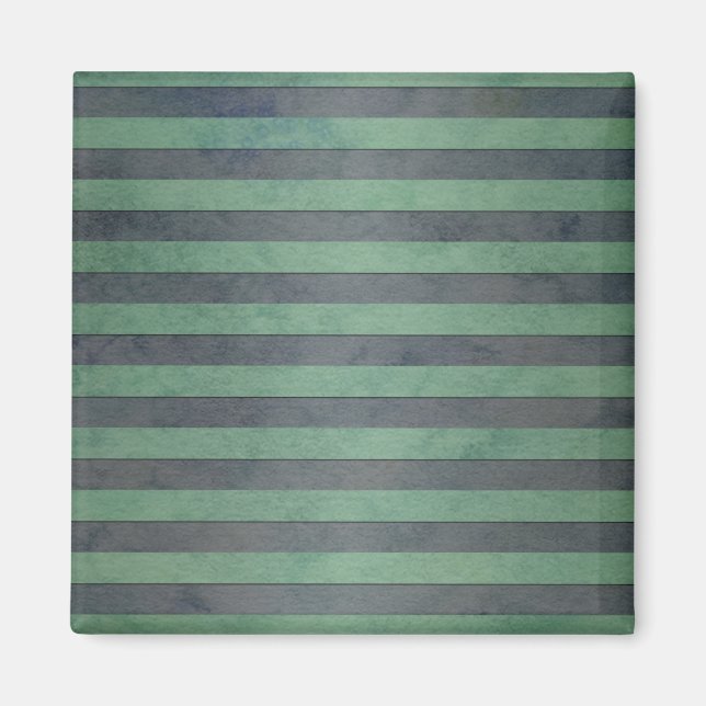 Sage Green and Heather Grey Stripes Pattern Magnet (Front)