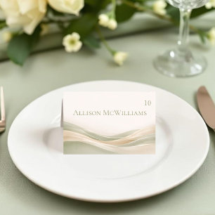 Sage Green and Ivory Wedding Place Card