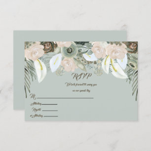 Sage Green and Vanilla Cream SVP Invitation