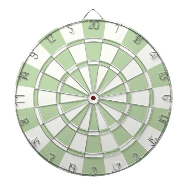 Sage Green And White Dartboard (Front)