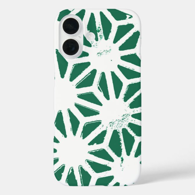 Sage green and white geometric pattern Case-Mate iPhone case (Back)
