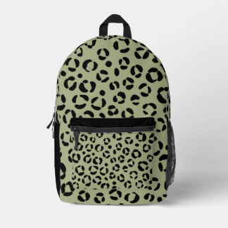 Sage Green Animal Printed Backpack