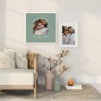 Sage green arch photo wedding gift home decor