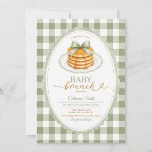 Sage Green Baby Brunch Baby Shower Invitation