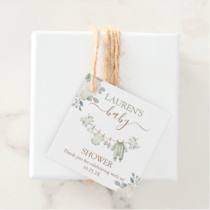 Sage Green Baby Clothes Baby Shower Favour Tags
