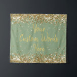 Sage Green Backdrop Birthday Party Photo Booth Tapestry<br><div class="desc">custom backdrop for photo booth,  birthday party twinkle 15th 18th,  glitter anniversary sweet 16 16th,  personalised 30th 21st 25th 35th,  bridal shower hen do wedding,  boy son man husband daughter,  girl wife prop bachelorette sparkle,  quinceanera 40th 50th 60th 70th,  bride sparkly vow renewal graduation,  grad dark sage green gold</div>