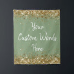 Sage Green Backdrop Birthday Party Photo Booth Tapestry<br><div class="desc">custom backdrop for photo booth,  birthday party twinkle 15th 18th,  glitter anniversary sweet 16 16th,  personalised 30th 21st 25th 35th,  bridal shower hen do wedding,  boy son man husband daughter,  girl wife prop bachelorette sparkle,  quinceanera 40th 50th 60th 70th,  bride sparkly vow renewal graduation,  grad sage green white gold</div>