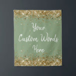 Sage Green Backdrop Birthday Party Photo Booth Tapestry<br><div class="desc">custom backdrop for photo booth,  birthday party twinkle 15th 18th,  glitter anniversary sweet 16 16th,  personalised 30th 21st 25th 35th,  bridal shower hen do wedding,  boy son man husband daughter,  girl wife prop bachelorette sparkle,  quinceanera 40th 50th 60th 70th,  bride sparkly vow renewal graduation,  grad sage green white gold</div>