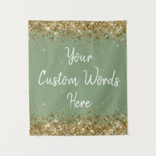 Sage Green Backdrop Birthday Party Photo Booth Tapestry
