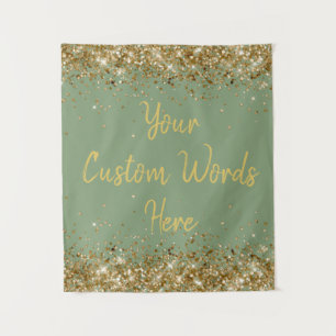 Sage Green Backdrop Birthday Party Photo Booth Tapestry