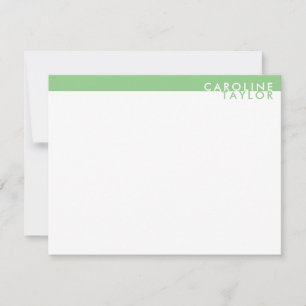Sage Green Band Simple Girly Custom Name Card
