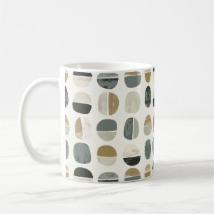 Sage Green & Beige Bohemian Style Abstract Coffee Mug