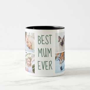 Sage Green   Best Mum Ever Custom Photo Mug