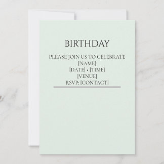 Sage Green Birthday Invitation Template | Editable