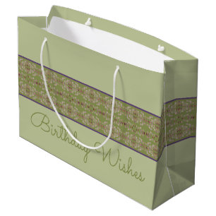 Sage Green Birthday Tote Gift Bag