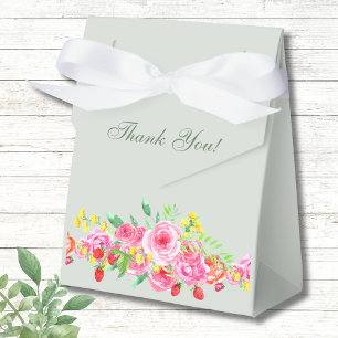 Sage Green Blush Pink Peony Bridal Shower  Favour Box