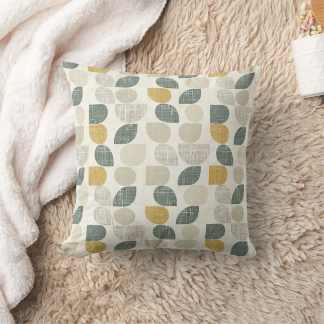 Sage Green Boho Abstract Cushion (Blanket)