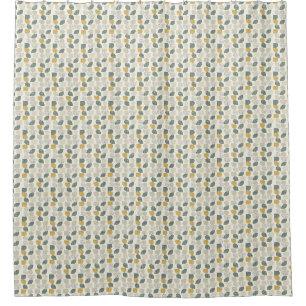Sage Green Boho Abstract Shower Curtain