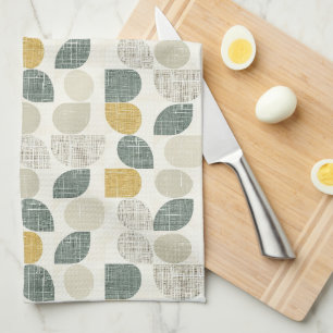 Sage Green Boho Abstract Tea Towel