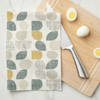 Sage Green Boho Abstract Tea Towel