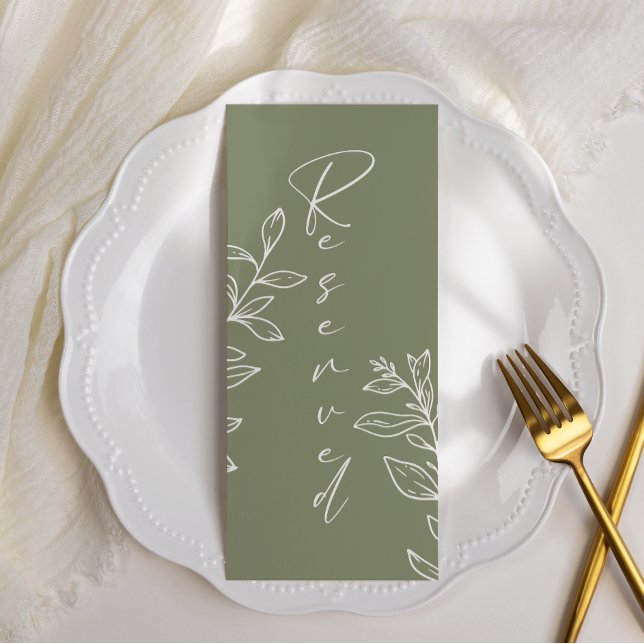Sage Green Boho Flower Reserved Seating Menu (Creator Uploaded)