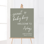 Sage Green Boho Minimalist Welcome Poster<br><div class="desc">Make your event special with this Modern Baby Shower with our cute and lovely printable Welcome Sign featuring adorable Minimalist theme. Download,  personalise,  and create lasting memories with this perfect touch for your joyous celebration!

BS654</div>