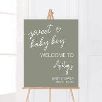 Sage Green Boho Minimalist Welcome