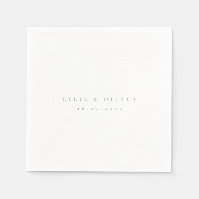 Sage Green Boho Wedding Modern Cocktail Napkin (Front)