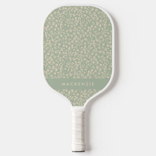 Sage Green Botanical Personalised Pickleball Paddle