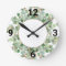 Sage Green Botanical White Gold 2 WALL CLOCK