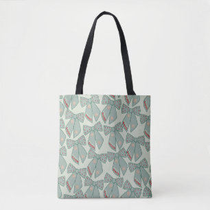 Sage Green Bows Tote Bag