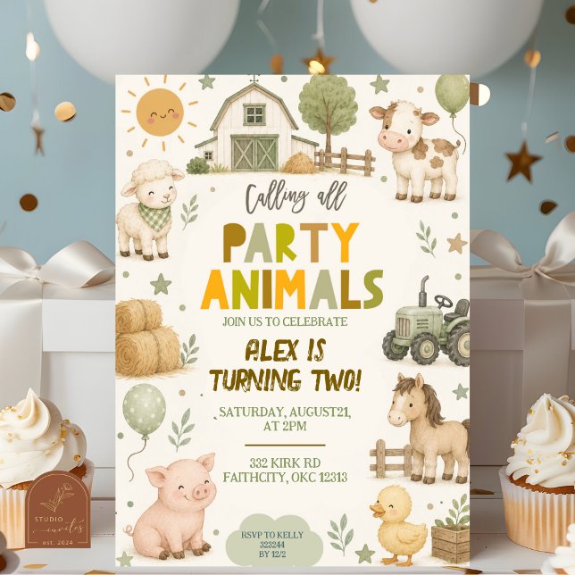 Sage Green Boy farms invitation (Creator Uploaded)