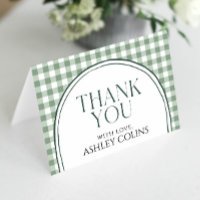 Sage Green Bridal Shower Thank You