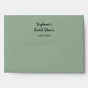 Sage Green Bridal Shower Wedding Minimal Custom Envelope