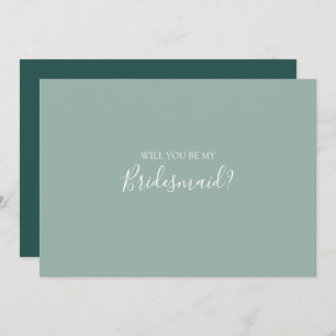 Sage Green Bridesmaid Proposal Card