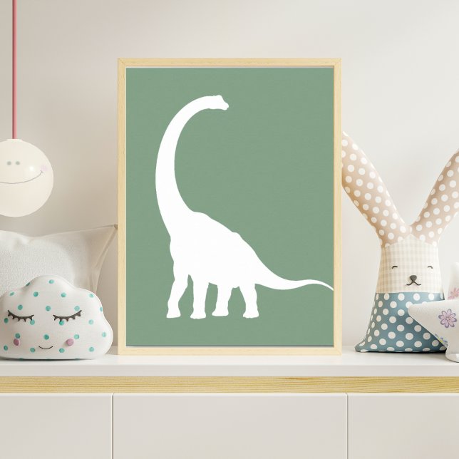 Sage Green Brontosaurus Dinosaur Nursery Wall Art  (Creator Uploaded)