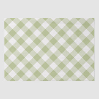 Sage Green Buffalo Check Tissue Wrapping Paper