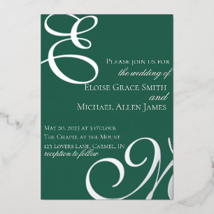 Sage Green Calligraphy Luxury Old Money Wedding 