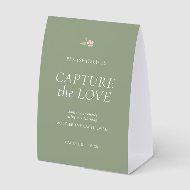 Sage Green | Capture the Love Wedding Table Top  (Front)