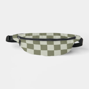 Sage Green Checkerboard Bum Bags