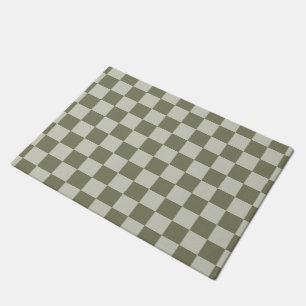 Sage Green Checkerboard Doormat